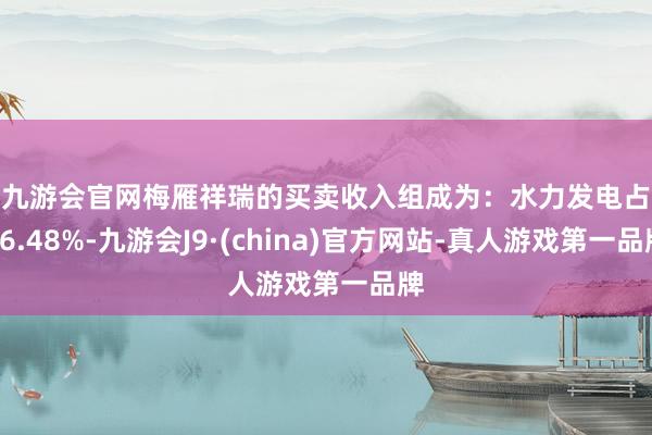 aj九游会官网梅雁祥瑞的买卖收入组成为：水力发电占比56.48%-九游会J9·(china)官方网站-真人游戏第一品牌