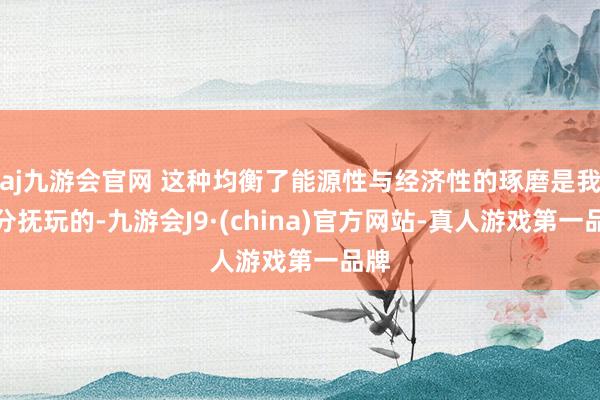aj九游会官网 这种均衡了能源性与经济性的琢磨是我十分抚玩的-九游会J9·(china)官方网站-真人游戏第一品牌