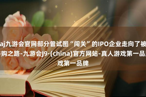 aj九游会官网部分曾试图“闯关”的IPO企业走向了被并购之路-九游会J9·(china)官方网站-真人游戏第一品牌