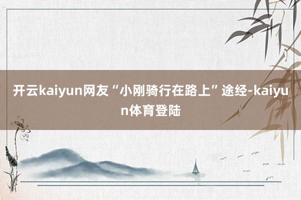 开云kaiyun网友“小刚骑行在路上”途经-kaiyun体育登陆